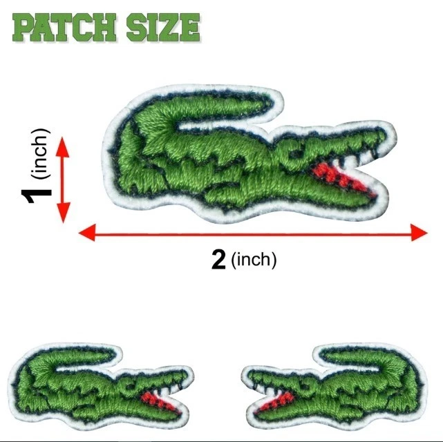 20x Green Crocodile Iron-On Sew-On Embroidered Patches Applique Badges - Image 4 of 4
