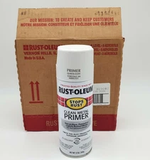 Rust-Oleum Flat White Metal Primer Rust Preventer 7780830 12 Oz Cans Pack of 6