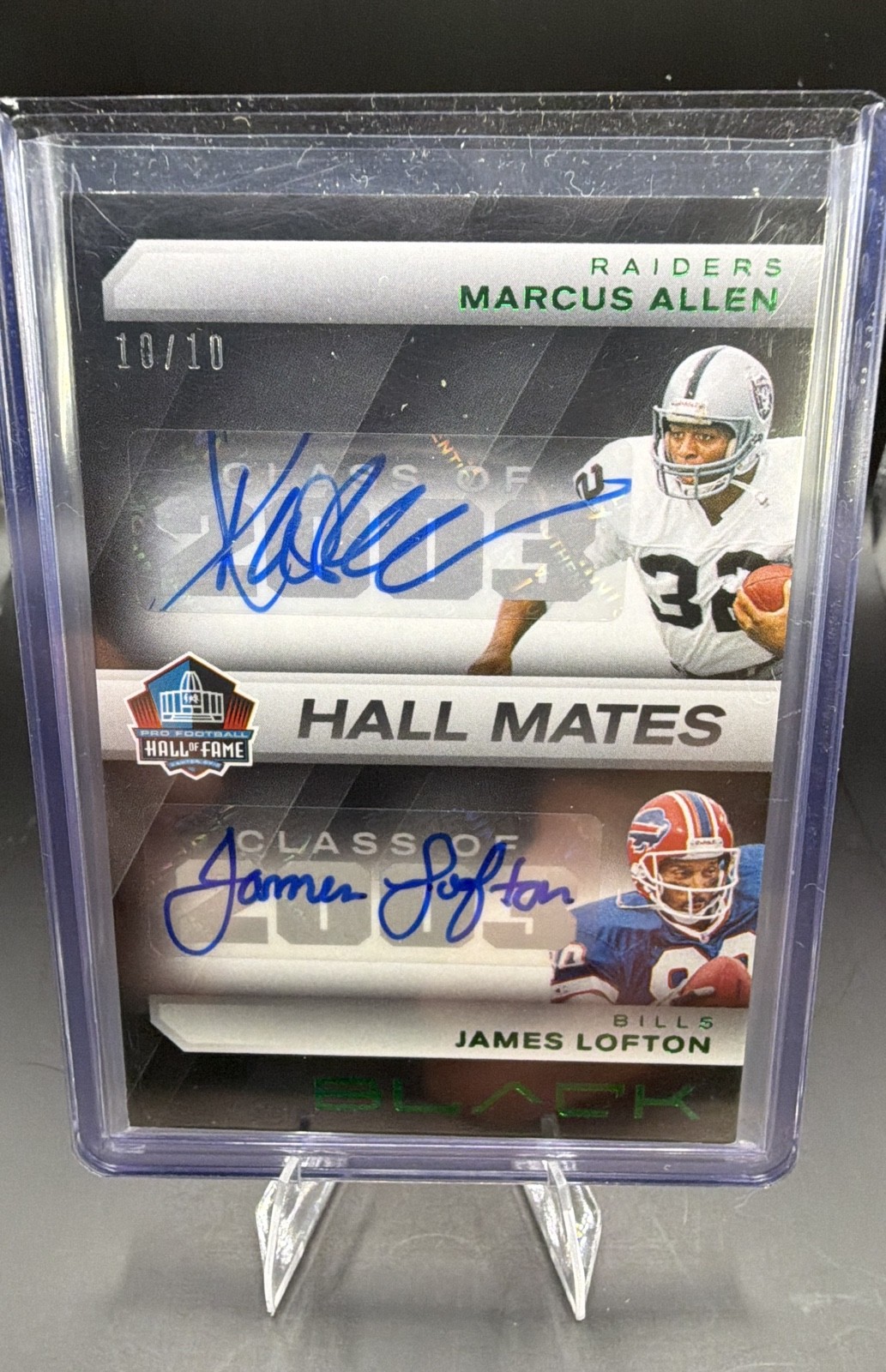 2025 Panini Black - Hall Mates Dual Autographs Marcus Allen, James Lofton 10/10