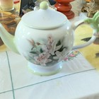 Teleflora Lena Liu Hummingbird and Lilies Ceramic Teapot Floral Nature — photo 1