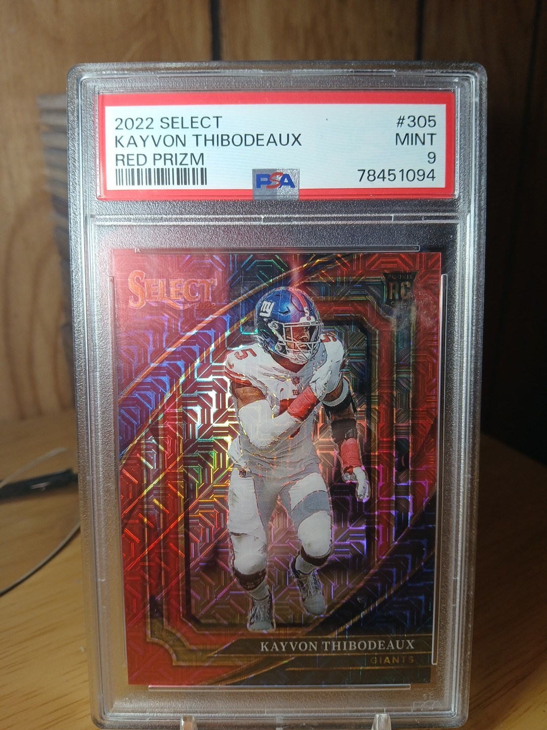 2022 Panini Select Suite Level Kayvon Thibodeaux #305 Red Prizm /49 (RC) Gmt 9