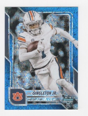 2025 BOWMAN CHROME UNIVERSITY BLUE MINI-DIAMOND 40/150 ERIC SINGLETON JR. AUBURN