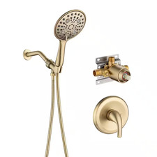 Single-Handle 6-Spray round High Pressure Shower Faucet with Detachable Shower i