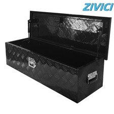 Black Aluminum Toolbox 39x10x13 Inch Truck Bed Organizer Pickup Rv Trailer Use Black Aluminum Toolbox 39x10x13 Inch Truck Bed Organizer Pickup Rv Trailer Use