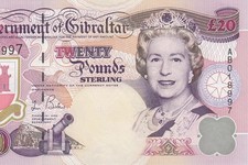 1.12.2006 GOVERNMENT OF GIBRALTAR 20 POUNDS QEII £20  AB  (( GEM UNC ))