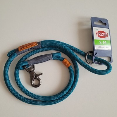 TRIXIE Hundeleine BE Nordic Leine S M, 1,00 m 100 cm ø 8 mm in Petrol Blau Neu