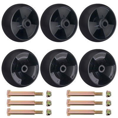 CheeMuii 6 Pack 734-04155 Mower Deck Wheels Kit 5 Inch Deck Gauge Wheel Repla...