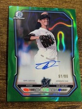 THOMAS WHITE 2026 Bowman #CPA-TW Chrome Green Lava Refractor Auto /99