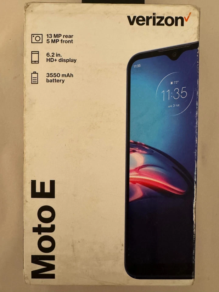 Motorola MOTO E - 6.2" HD+ 4G LTE 32GB MIDNIGHT BLUE - VERIZON PREPAID - NEW - Image 2 of 4