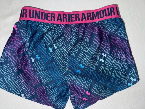 Under Armour Girl's Athletic Shorts Blue/Pink Size Youth Girl's 5 NWOT! - Picture 3 of 4