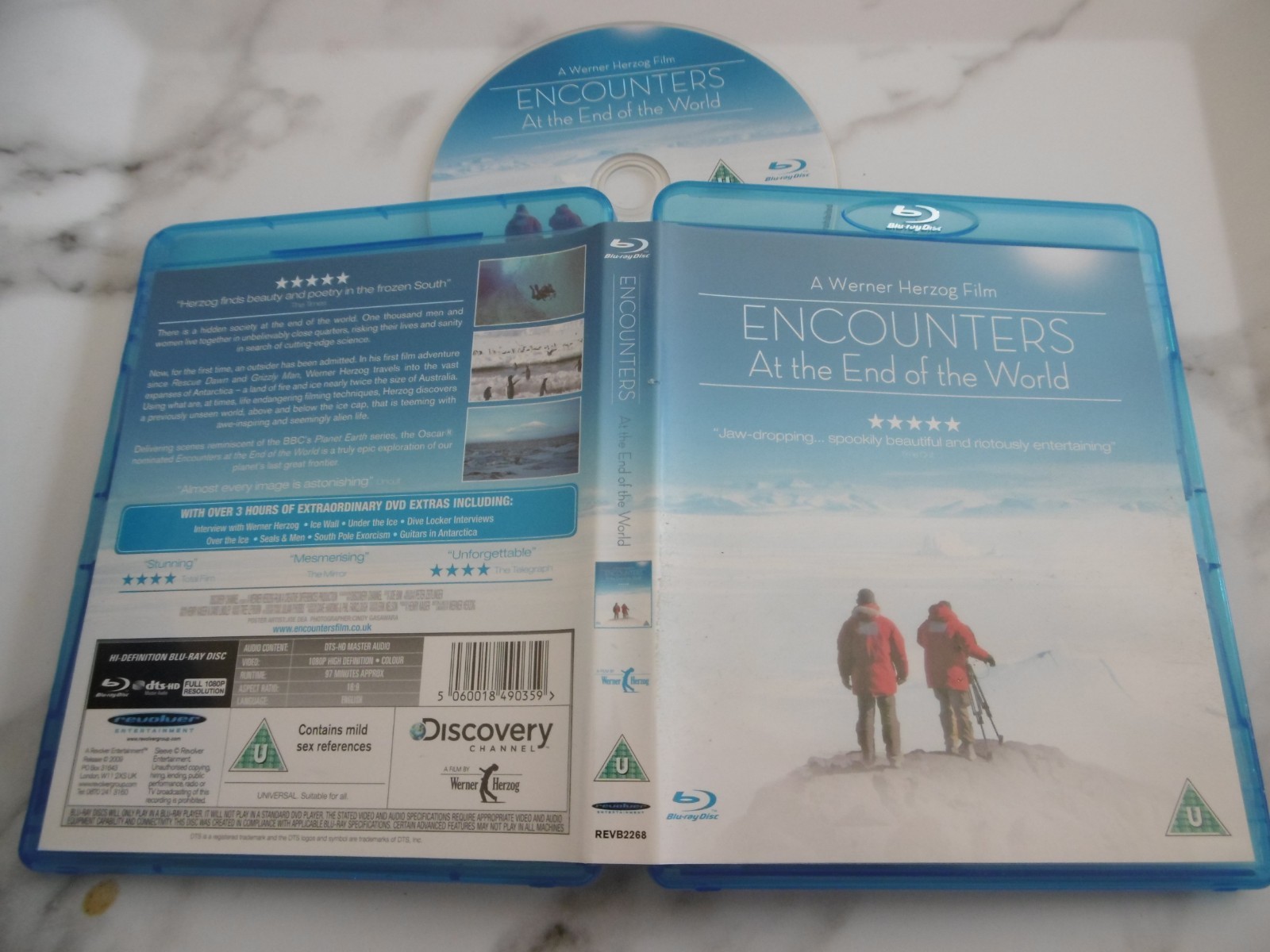 ENCOUNTERS AT THE END OF THE WORLD BLU-RAY U A WERNER HERZOG FILM 2009 16:9 DTS