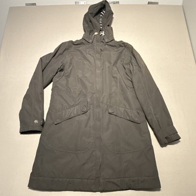 Seasalt Northstar Coat Womens UK 10 Grey Waterproof Full Zip Hooded Windproof