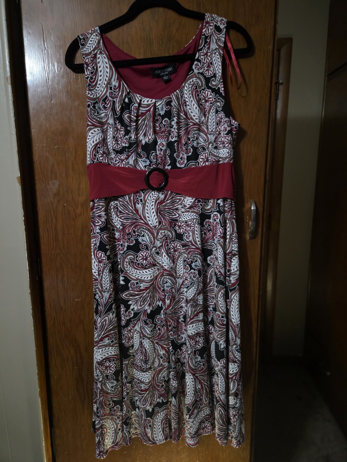 Perceptions NY Women's Red/white Patterned Dress - image 1