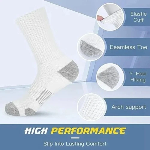 6 Pairs Mens Sports Socks Cotton Rich Cushioned Football Crew Sock Size 6-11 UK - Picture 6 of 17