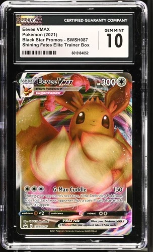 Pokemon TCG Eevee VMAX (2021) Black Star Promos SWSH087 CGC 10