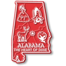 Alabama Small State Magnet by Classic Magnets, 1.5" x 2.3"