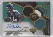 2015 Topps Triple Threads Rookie Relics Emerald 3/50 TJ Yeldon #172 Auto 0b2