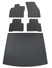 Gummi Fußmatten Kofferraumwanne für VW Touran 2 5T 2015- Set Gummimatten Auslage