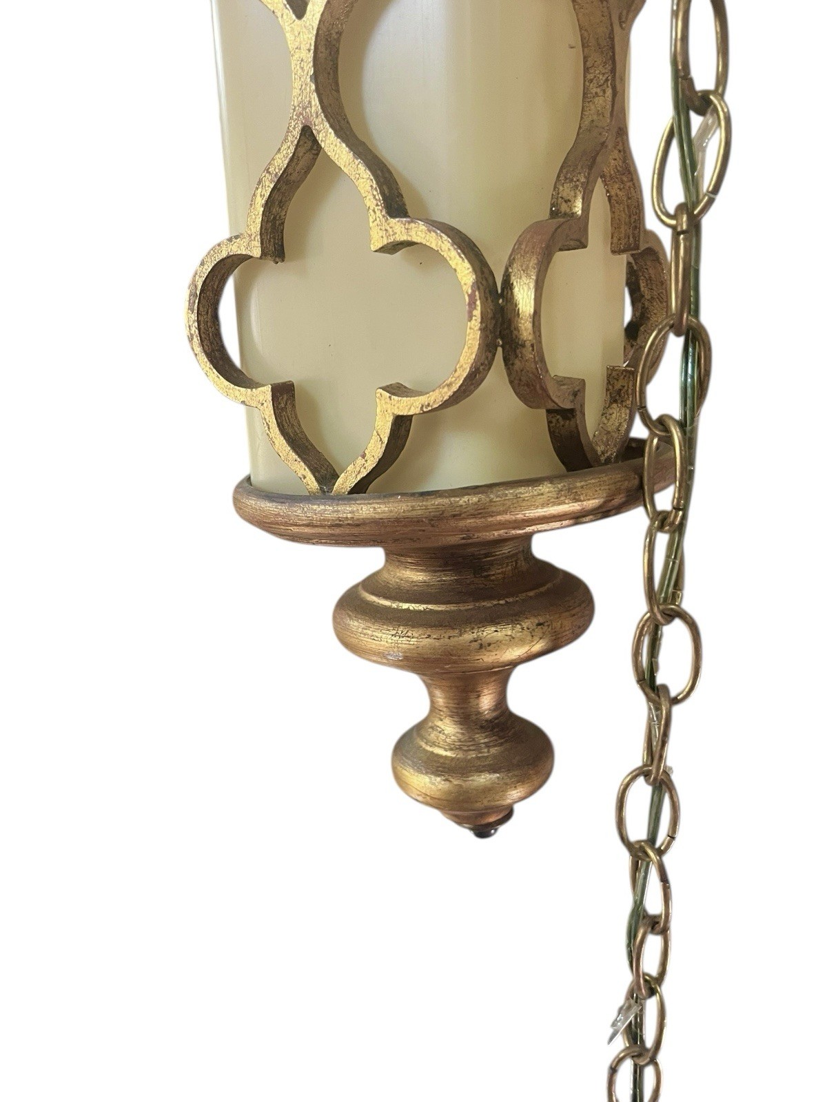 Swag Lamp Hanging Light Hollywood Regency Mid Century Modern Long Pendant