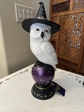 Owl Halloween Figure Perched on Cosmic Ball P...