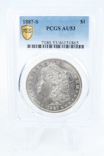 1887-S PCGS AU53 Morgan Dollar Business Strike