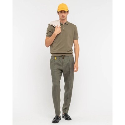 Manuel Ritz Linen Jogging Pants With Drawstring