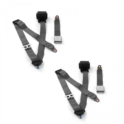 #ad Chevy Truck S10 1981 93 Airplane 3pt Charcoal Retract Bucket Seat Belt Kit 2 Be $207.50