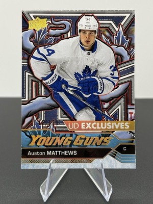 2024-25 UD Series 2 #201 Auston Matthews UD Exclusives Young Guns Renewed 46/100