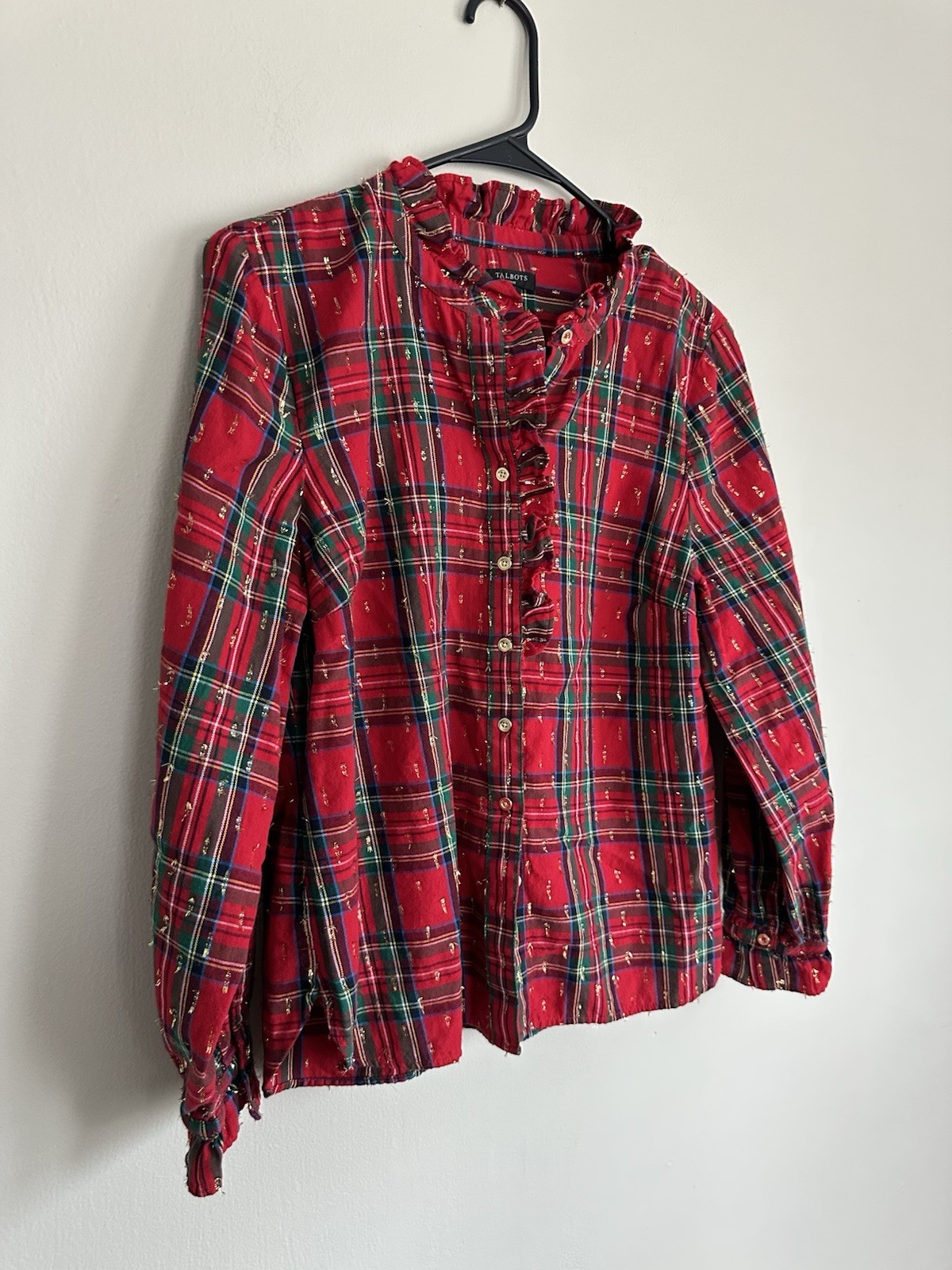 Talbots Solstice Metallic Button Down Medium Peti… - image 2