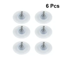 6 Pcs Glass Furniture PVC Suction Cups Transparent Anti Collision Hanger Pads
