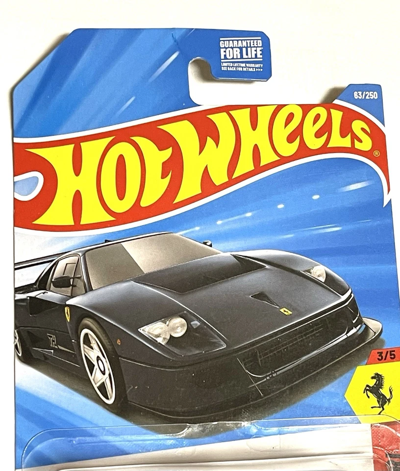 Hot Wheels Ferrari F40 Competizione Super Treasure Hunt US card J Hook Vein LOOK - Image 2 of 4