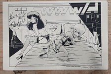 Dirty Pair 11.5 X 17 Art Signed ADAM WARREN 1...