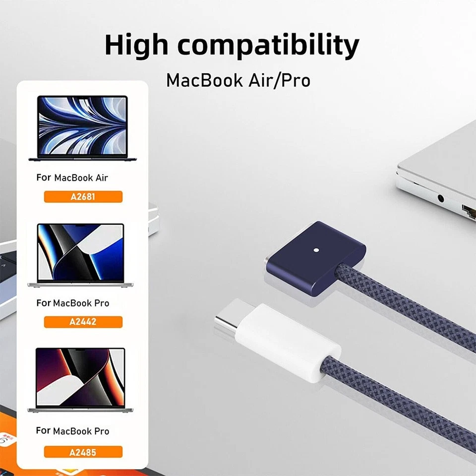 For Apple USB-C to MagSafe 3 Magnetic Charging Cable 2M 140W for MacBook Pro/Air - Image 4 of 4