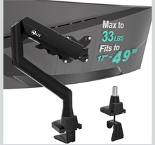 Heavy Duty Single Monitor Arm for 17-49 Inch Flat Curved Ultrawide Screens, 33lb