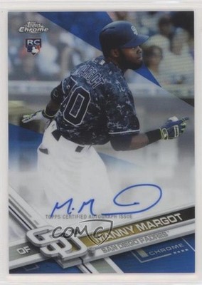 2017 Topps Chrome Rookie Blue Refractor 77/150 Manny Margot #RA-MM Auto RC 06z2