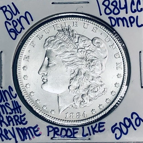 1884 CC BU UNCIRCULATED MORGAN SILVER DOLLAR AUTHENTIC U.S. MINT KEY DATE 5092