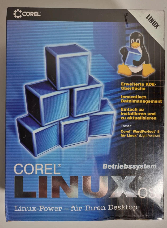 Corel Linux OS Betriebssystem Vollversion 3,5'' Diskette CD ROM BIG BOX Seald - Bild 2 von 4