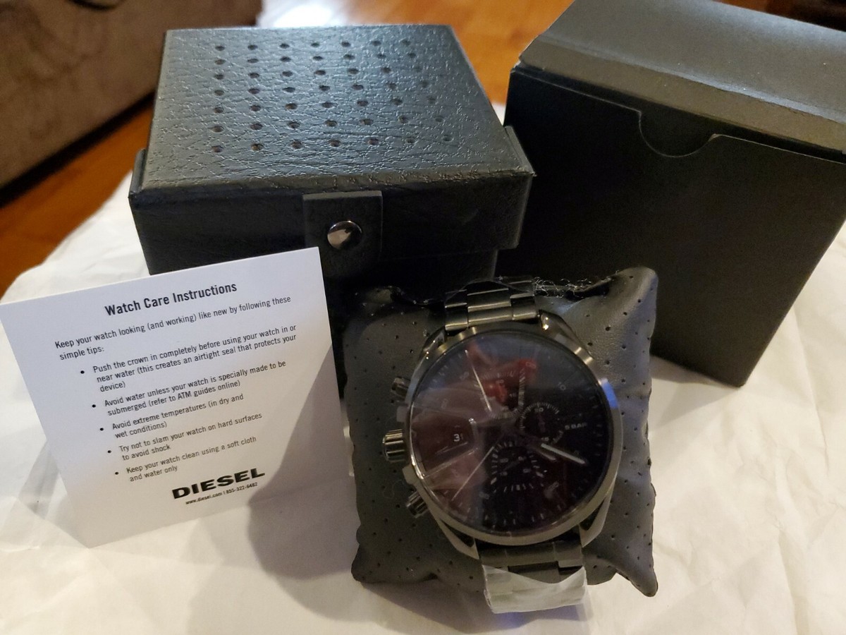 Diesel Men's Chronograph MS9 Black Stainless Steel Bracelet Watch