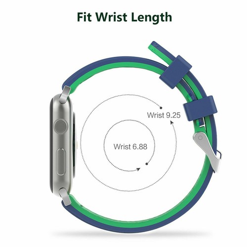 Silicone Sport Watch Band Strap for Apple Watch Series 9 8 7 6 5 4 3 2 1 Ultra 2 - Picture 40 of 46