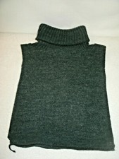 LADIES TURTLENECK DICKIE-- Charcoal Gray --Acrylic--Ribbed---Vintage