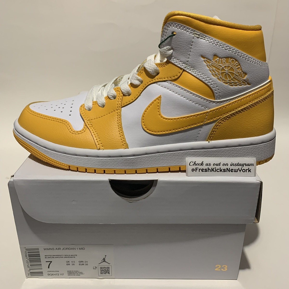 High Og Air Jordan Mid Gold University Jordan Mid White University