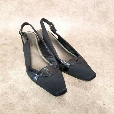 Kelly & Katie Womens 6456685 Size 8 Black Fabric Slingback 2