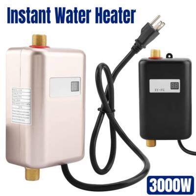 3000W 110V Mini Electric Tankless Hot Water Heater Shower Kitchen Bath UTS 