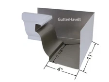 1 - Aluminum 6 - Inch Gutter Outside Box Miter Color White