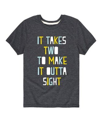 $25 Instant Message 'It Takes Two To Make It Outta Sight' Tee Youth Med NWOT