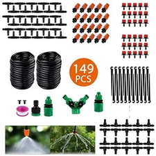 100ft Auto Drip Irrigation System Garden Self Watering Hose Micro Sprinkler Kit