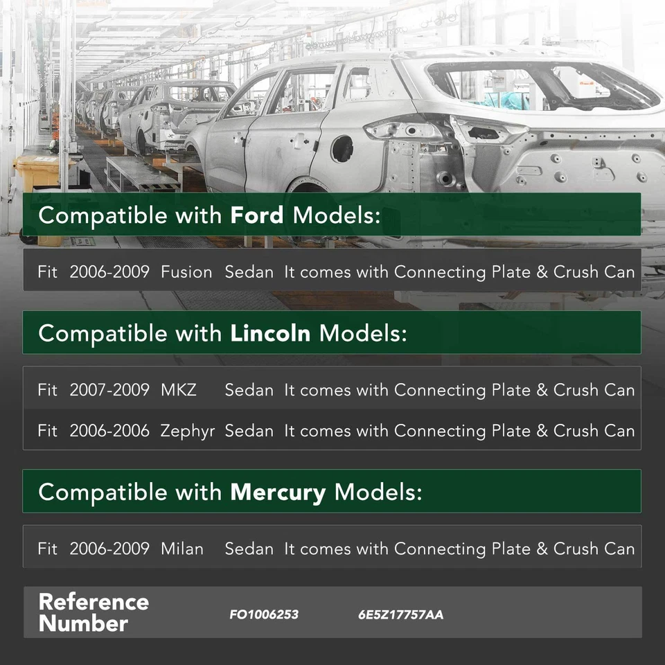 Refuerzo de parachoques delantero para Ford Fusion Lincoln MKZ Zephyr Mercury Steel Foto 2 de 4