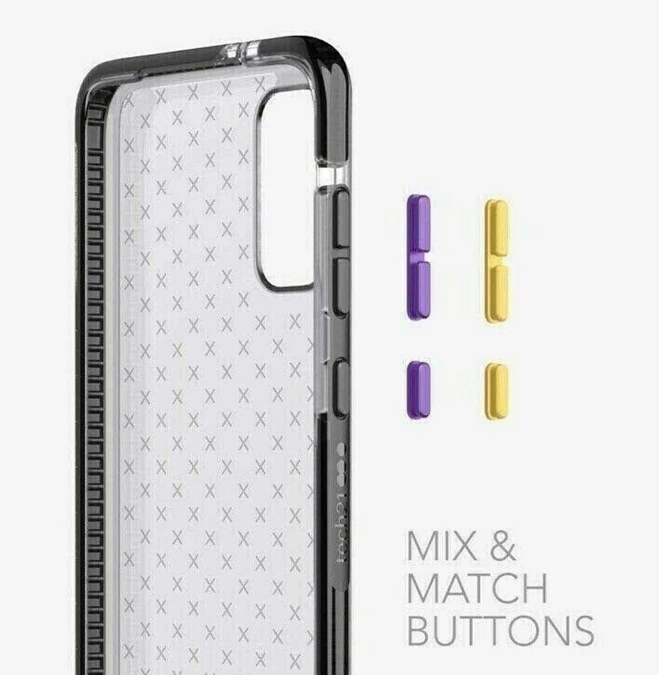 NEW Tech21 EvoCheck for Samsung Galaxy S20 (Smokey Black) Mix & Match Buttons - Imagem 2 de 4