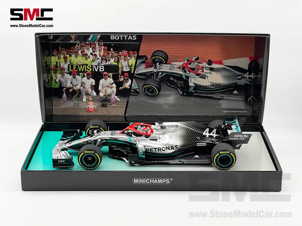 Mercedes F1 W10 #44 Lewis Hamilton Monaco 2019 6x World Champion 1:18 MINICHAMPS - Image 2 of 4