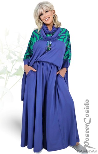 LAGENLOOK Marlene-Hose Hosenrock lavendel lila 44 46 48 50 52 54 56 XL-XXL-XXXL - Bild 2 von 17